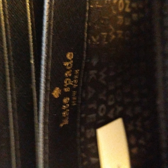 VGUC. Kate Spade black and white checkerboard large wallet. - Picture 7 of 8